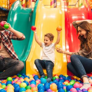 Children playing in an indoor centre